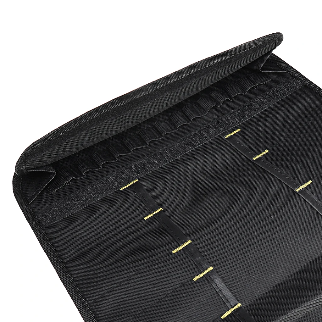 Black Chefs Knife Roll Bag, Oxford Cloth Cutlery Knives Holder Protector Kitchen Cooking Tools Wallet