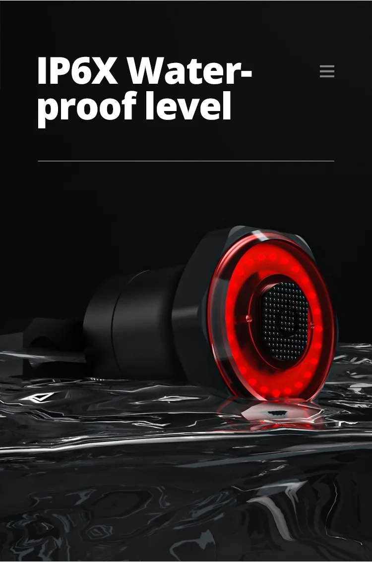 Automatic Bicycle Flashlight Bike Rear Smart Taillight Brake Sensing Waterproof LED Day Light Saddle Seatpost Light