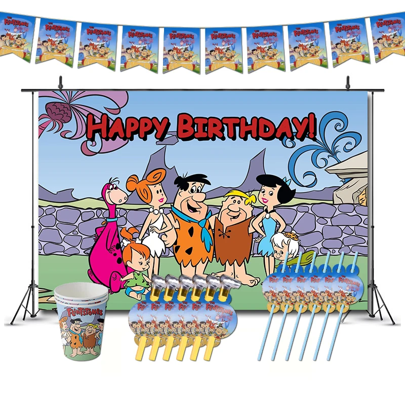 Flintstone украшения для дня рождения серийная серия с животными тематические