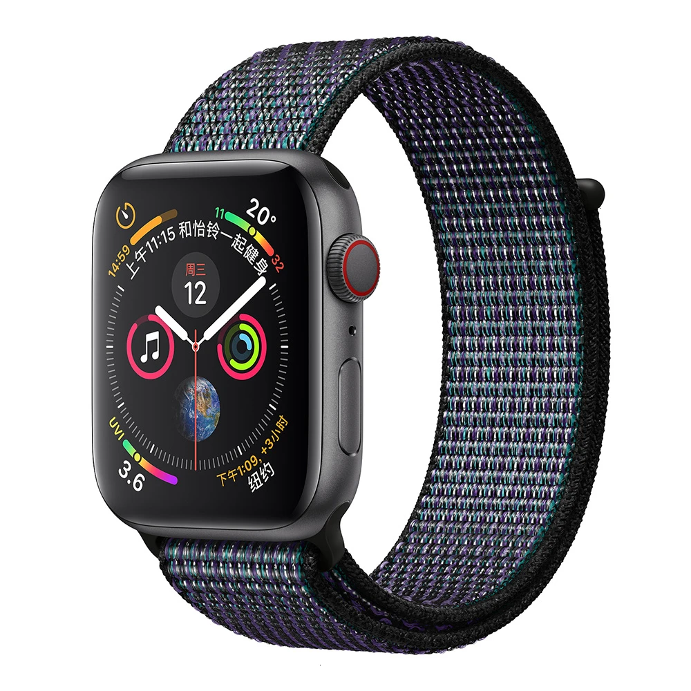 Hyper Grape Нейлоновый ремешок для Apple Watch series 5 44 мм iwatch 42 мм ремешок 38 мм 40 мм iwatch sreies 4 3 2 pulseira браслет ремешок для часов - Цвет ремешка: Hyper Grape
