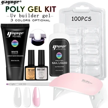 

Belgium Shipping Yayoge Poly Gel Set 30ml UV Gel Nail Polish Quick Poly Building gel For Nails Extension Gel Varnish Design Tips