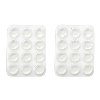 

24pcs Self-adhesive Protection Rubber Anti-collision Muffling Transparent Pad Elastic Bumper Kitchen Cabinet Door