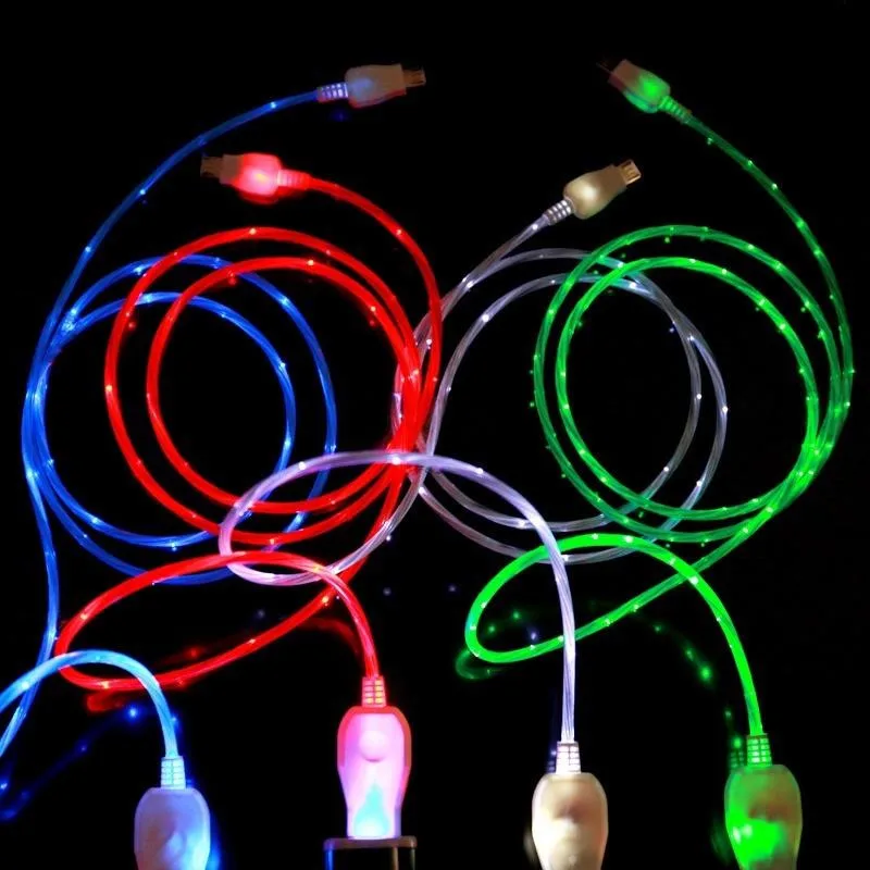 

Micro USB Android fast charger LED luminous Type C Cable For iPhone X 8 7 iPad for Samsung S9 Xiaomi mi 8 A3 Mobile Phone Cabo