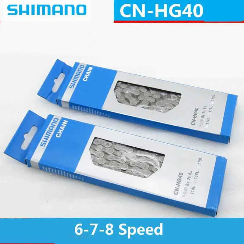 Shimano CN-HG40 6/7/8-Speed 116-Links Chain for 18/21/24-Speed MTB Road Bike 