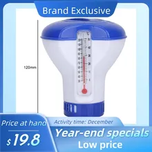 Swimming Pool Floating Chlorine Dispenser with Thermometer Disinfection Automatic Applicator Pump Swimming Pool Accessories