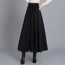 Женская модная удобная повседневная элегантная Высокая талия гофрированные длинные юбки женские винтажные расклешенные Пышные юбки Свинг атласная юбка красный черный