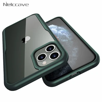 

10Pcs Shockproof Armor Phone Case For iPhone 11 Pro XS Max XR X 8 7 6 Plus Transparent Acrylic Back Cases Luxury Silicone Cover