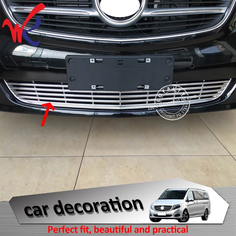 Решетка радиатора переднего нижнего бампера Mercedes Benz Viano V Class W447 2014 2015 2016|grill trim|front