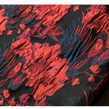 Рельефные жаккардовые красные серии рельефные трехмерные высококачественные жаккардовые ткани платье и полуюбка индивидуальные ткани