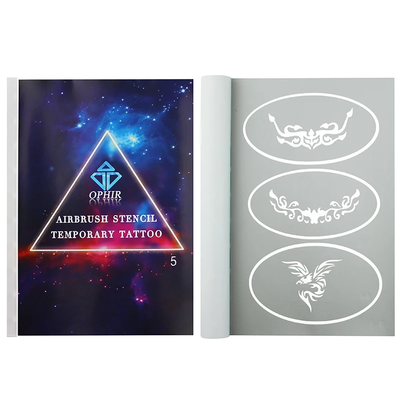 OPHIR 30 Patterns Reusable Booklet Set Airbrush Temporary Tattoo Stencil Body Art Designs Template STE5