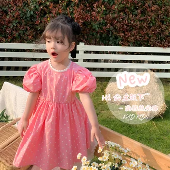 

2020 Best Selling Baby Girls Dots Dress Summer Kids Girls Dresses 1-6 Years