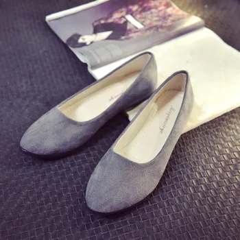 

Women Flats Shoes Soft Suede Loafers Shoes Candy Color Ballet Shoes Casual Ballerina Sweet Sandals Loafers Flats Shoes#5$