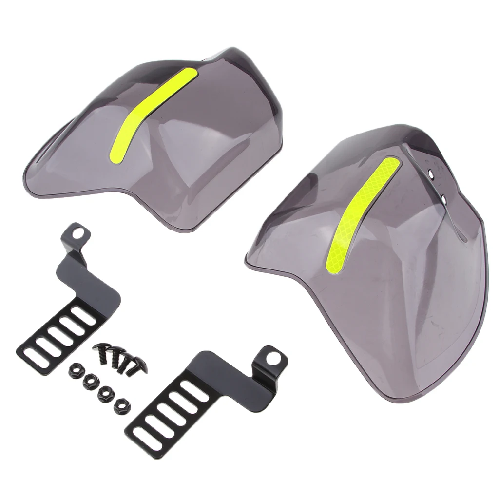 Pair Motorcycle Hand Guard Winter Wind Deflector Shield Smoke