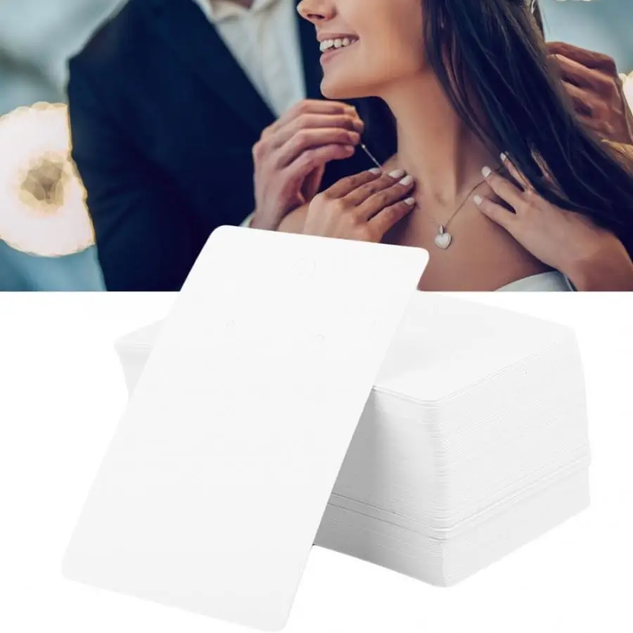 100Pcs 6*9cm Jewelry Bracelet Display Storage Paper Cards Necklace Pendant Hanging Card Necklace Show Cards