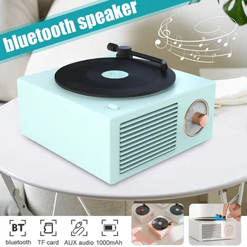 

LEORY Retro Hi-Fi bluetooth Speaker 1000mAh Battery Wireless Stereo Subwoofer Music Player Built-in Microphone Blue White Pink
