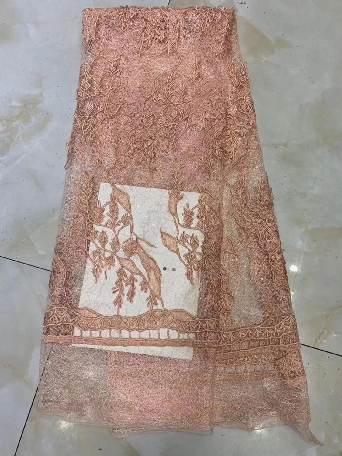 BLUIE африканская кружевная ткань высокого качества 5 ярдов вышитая африканская кружевная ткань для свадебного платья гипюр кружевная ткань