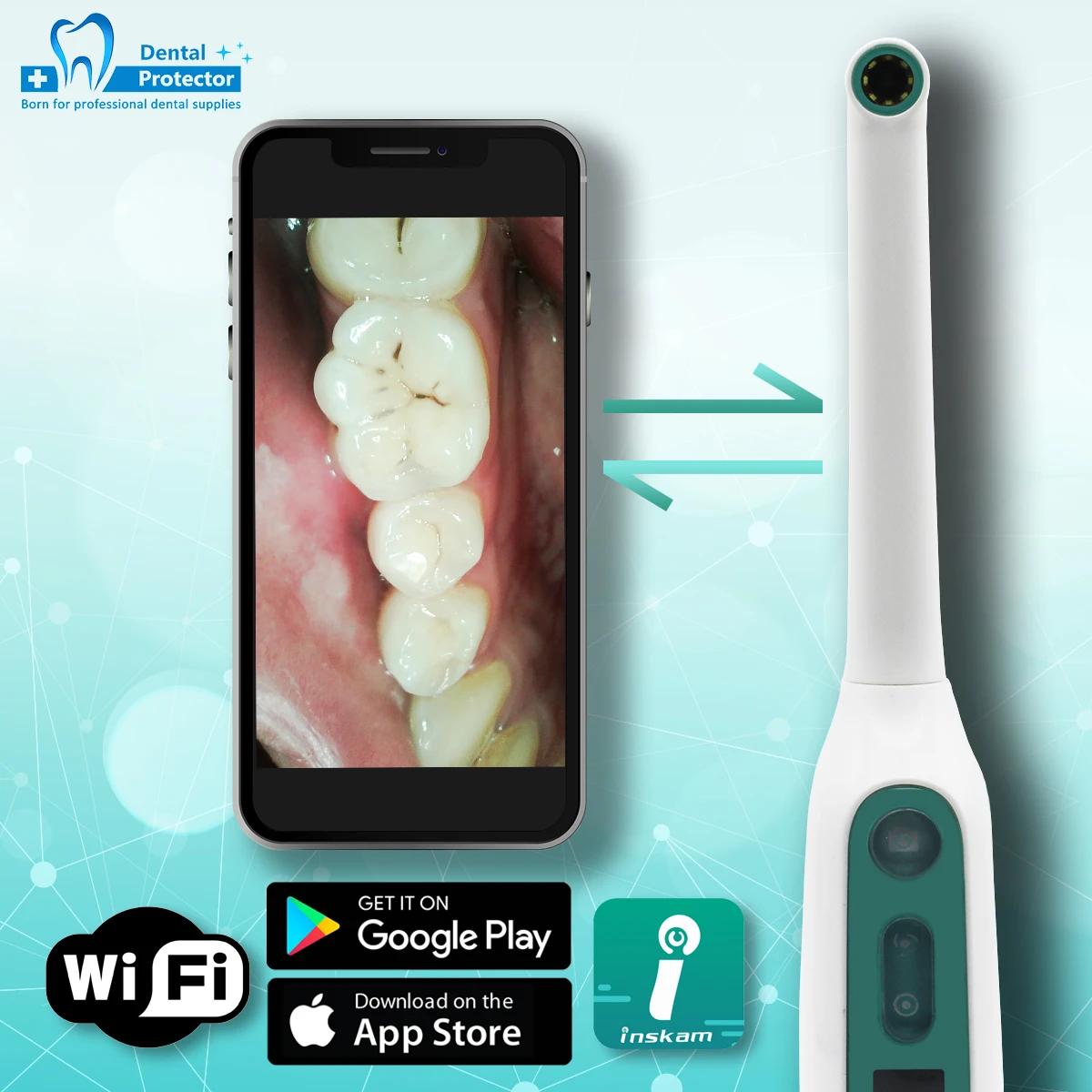  Wireless WiFi HD USB Oral Dental Camera Intraoral Endoscope Dentist Device LED Light Real-time Vide - 33045526232