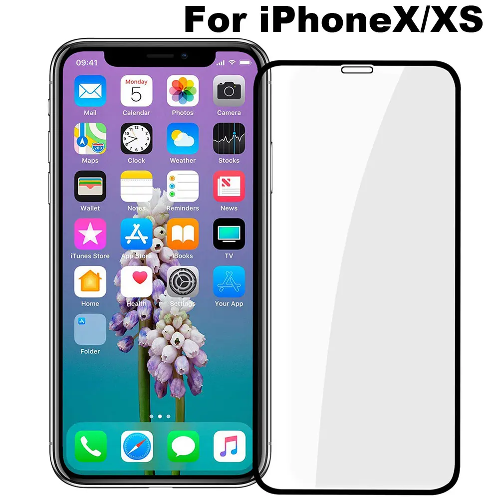 3D полное покрытие из закаленного стекла для iPhone 11 Pro Max X XS XR 8 Plus 7 6 6S iPhone11 защита экрана защитные аксессуары для телефонов - Цвет: For iPhone X XS