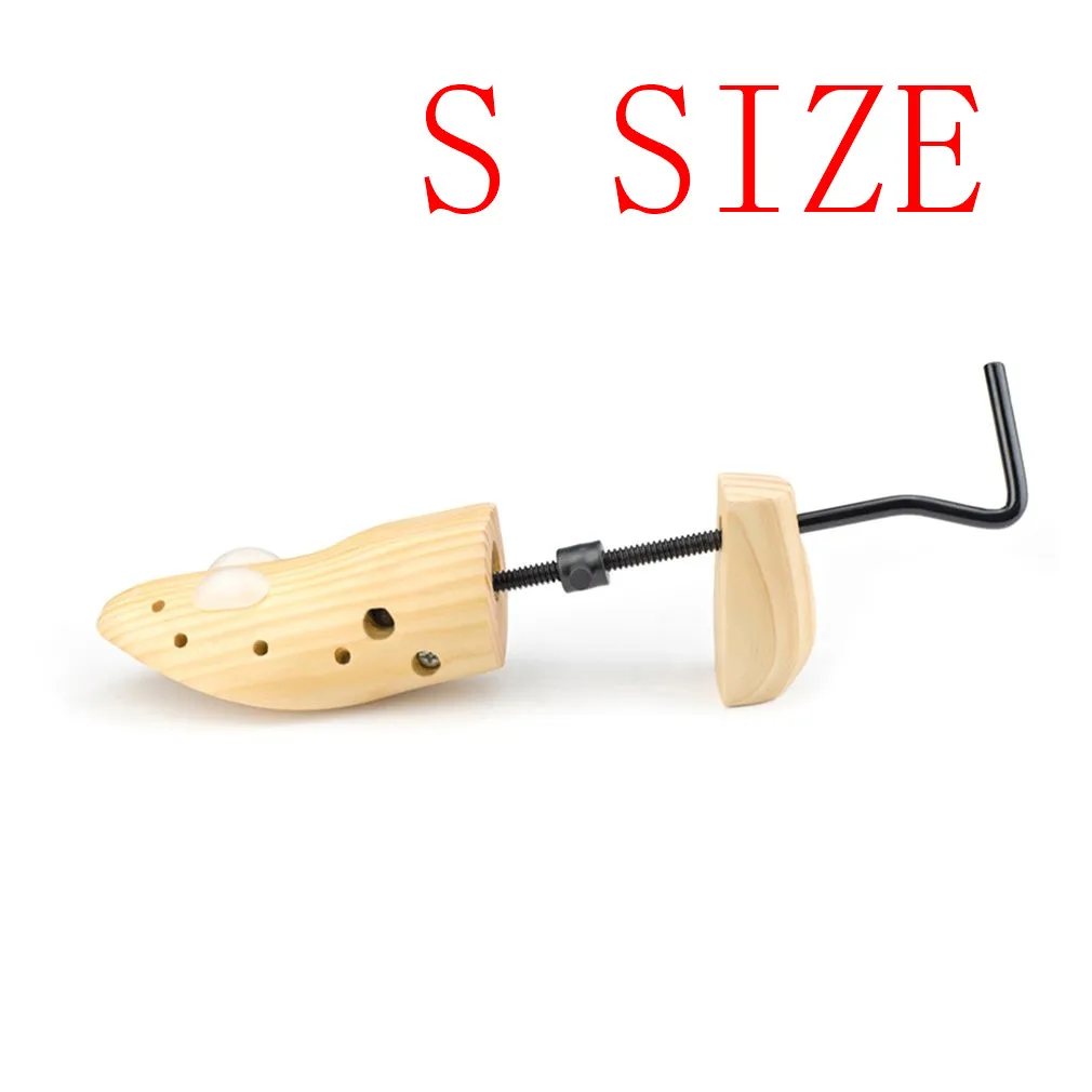 S SIZE wooden color Сосновая поддержка обуви артефакты деревянный последний расширитель обуви высокого класса регулируемый обуви поддержка аксессуары - Цвет: S SIZE wooden color