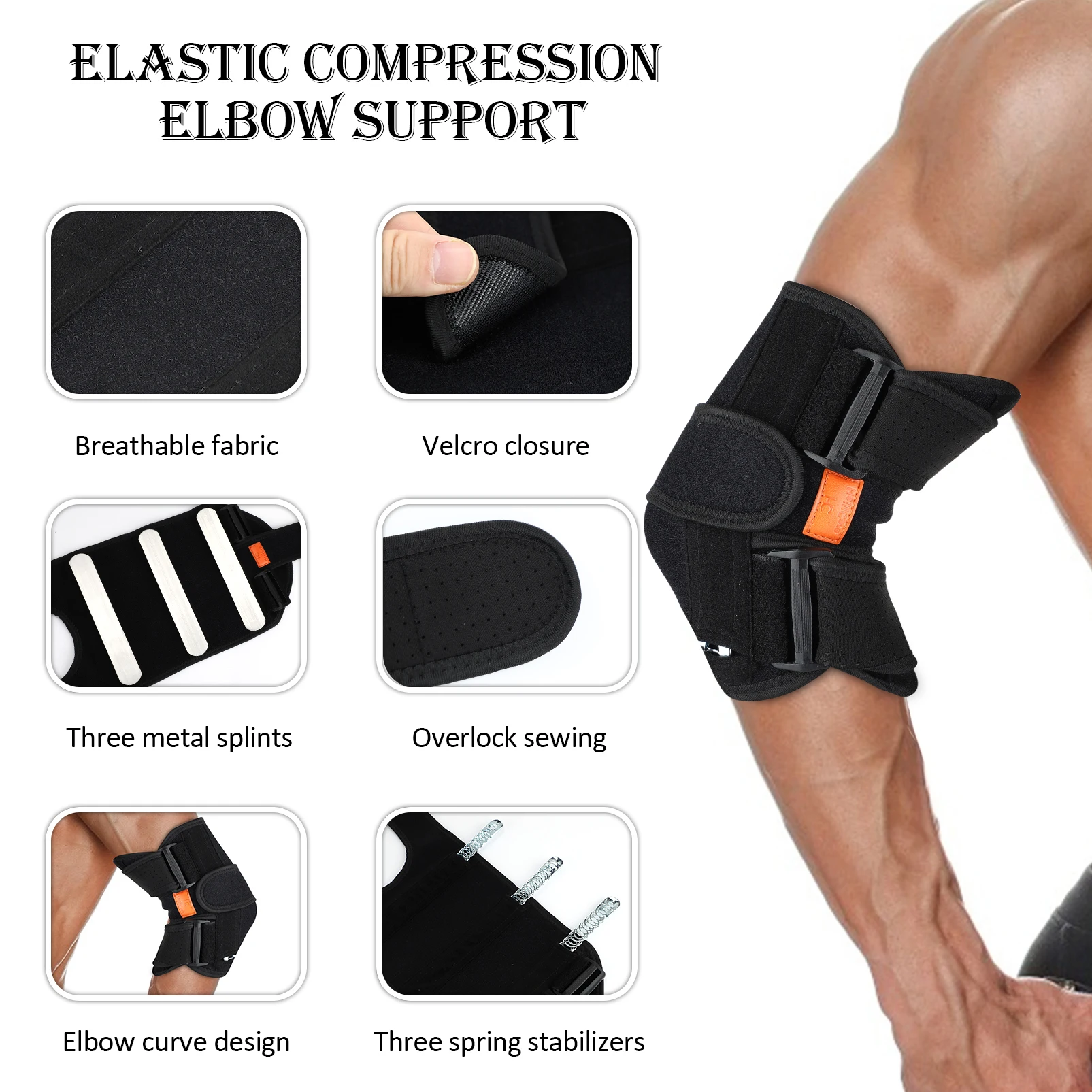 

Elbow Support Strap Upper Arm Hand Elbow Support Braces Splint Support Elbow Guard Fixed Joint Arthritis Fracture Stabilizer