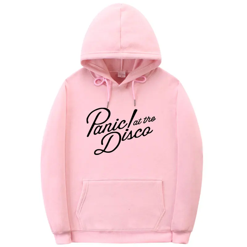 Panic! At The Disco слишком странно, чтобы жить слишком редко можно под давлением Толстовки с капюшоном с буквенным принтом осень-зима худи в уличном стиле мужской пуловер - Цвет: pink MS360