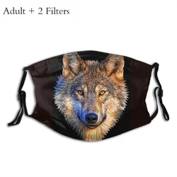 Werewolf Strategy Board Games Cloth Masks Wolf Picture Dog Face Face Mask Mouth Cover With Filters Facial Protective