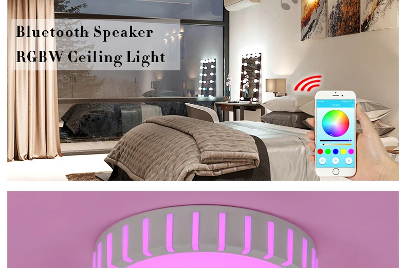 Современные светодиодные потолочные лампы с Bluetooth управлением Bluetooth контроль изменение цвета потолка поверхностного монтажа осветительное приспособление dero