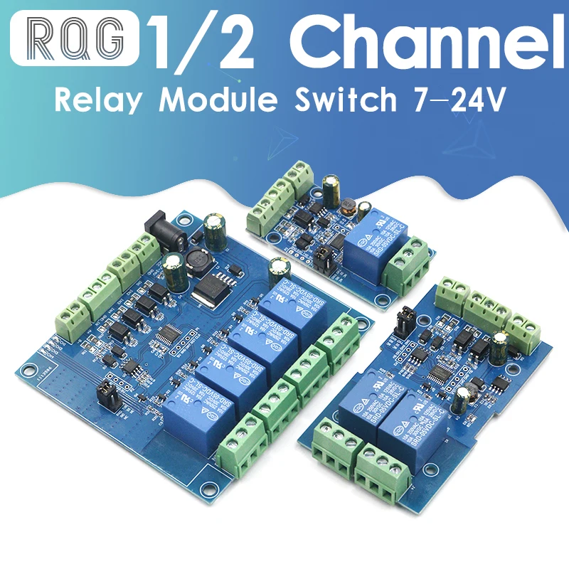 Релейный модуль Modbus-Rtu 1/2 каналов 7-24 В переключатель Modbus RTU 4 канала релейный выход