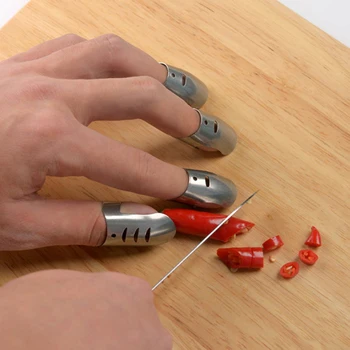 

4pcs/set Stainless Steel Finger Hand Guard Finger Protector Knife Slice Chop Safe Slice Cooking Tools