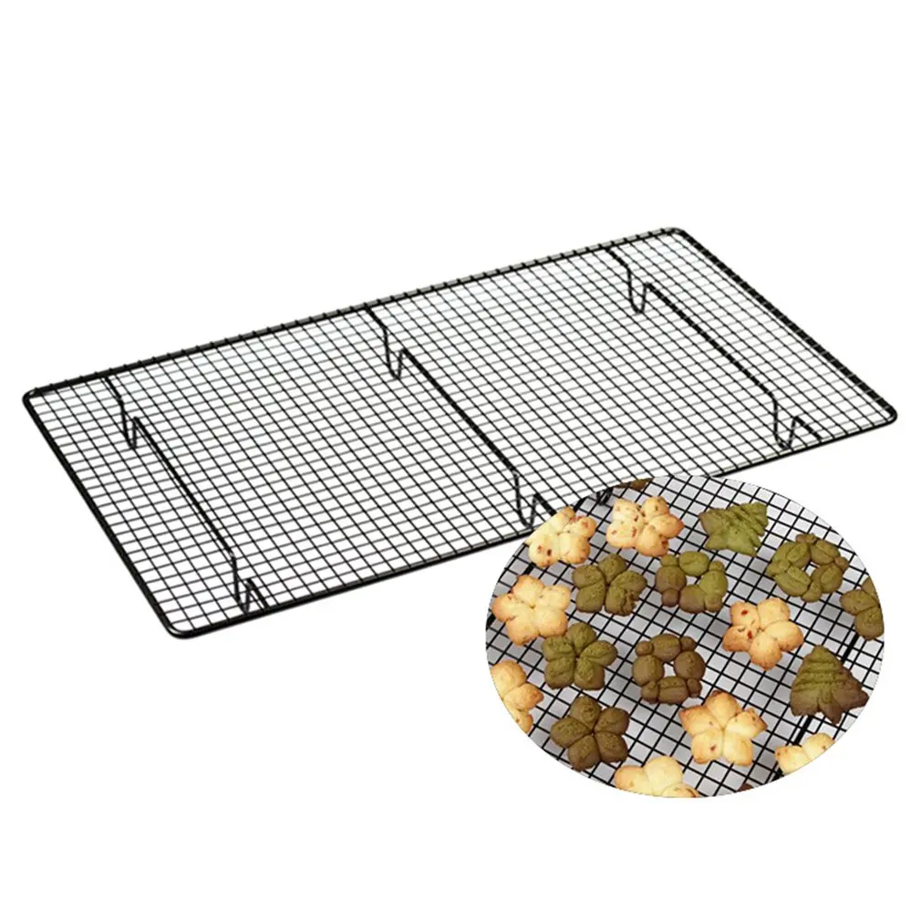 Baking Tools Thickened Large Encrypted Bread Cooling Rack Black Non-Stick Cake Stand Biscuit Drying | Дом и сад