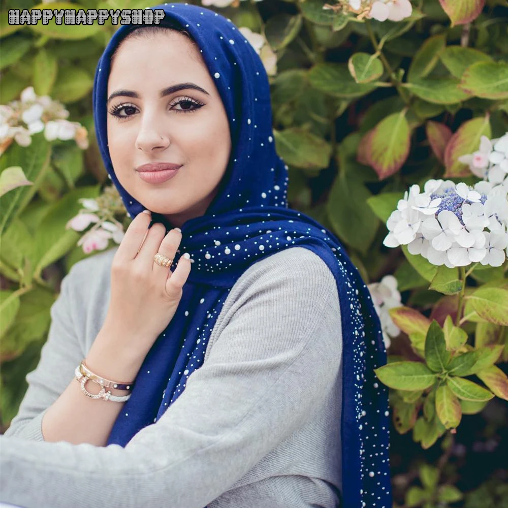 Muslim Cotton Shawl Shayla Hijab Wrap Scarf Women Long Scarves Islamic Headwear 