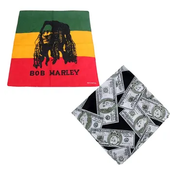 

Men Men Women Fashion Personality Print Headscarf Reggae Dollar Pattern Square Towel Multi-function Sunscreen Outdoor Sports
