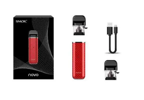 Набор SMOK Novo, стартер для свежих паров, электронная сигарета, вейп ручка с 450 мАч, встроенный аккумулятор, 2 мл, стручки VS Nord Fit W01 - Цвет: NOVO 1 Kit Red