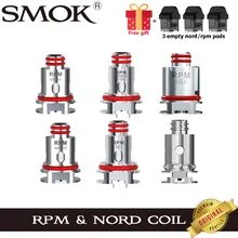 SMOK RPM катушка сетка 0.4ohm Тройная 0.6ohm кварц 1.2ohm SC 1.0ohm Nord DC 0.6ohm RPM RBA MTL сетка для электронной сигареты RPM40 Pod Комплект Vape