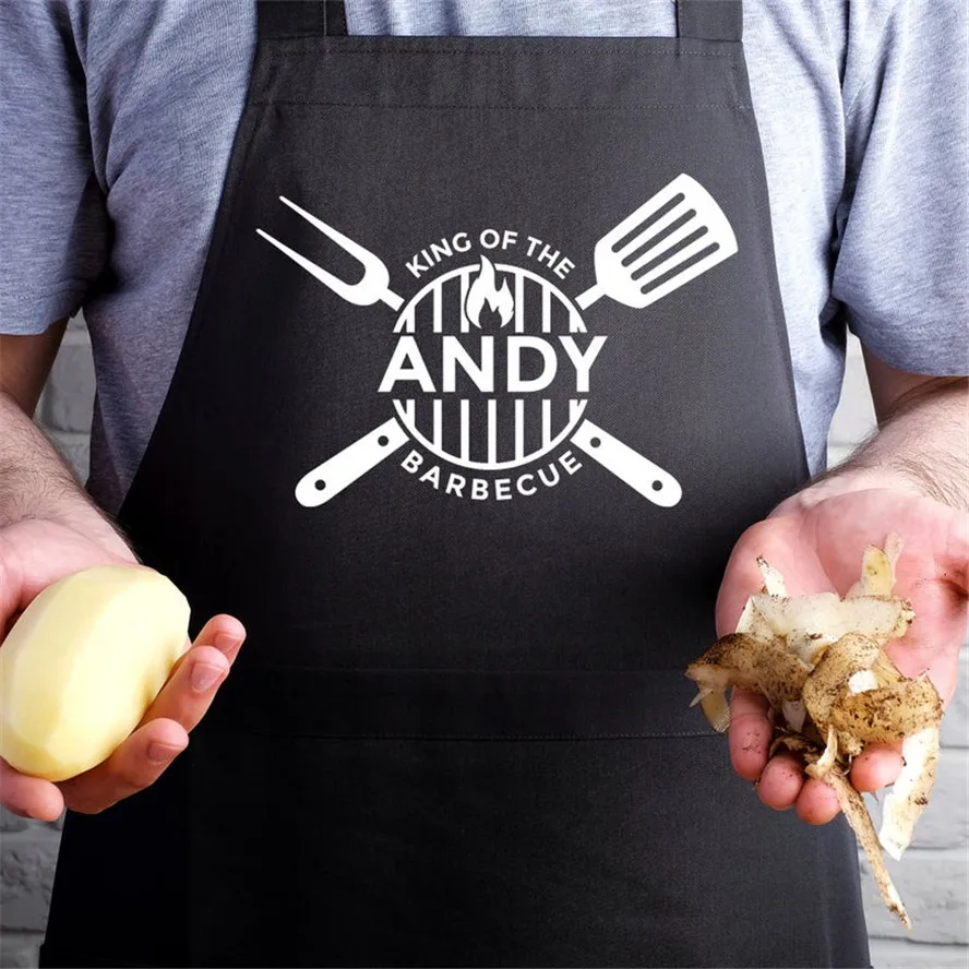 Personalised BBQ Apron, Father's Day Dad Gift, Men's Barbecue Apron, Birthday Gift, Kitchen Cooking Grill Gift