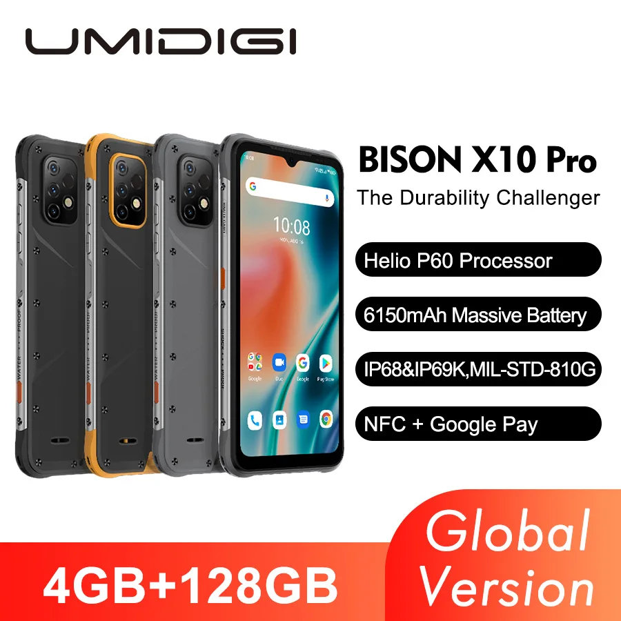 Umidigi Bison X10 Pro Nfc Global Version Smartphone 6.53" Hd+ Display ...