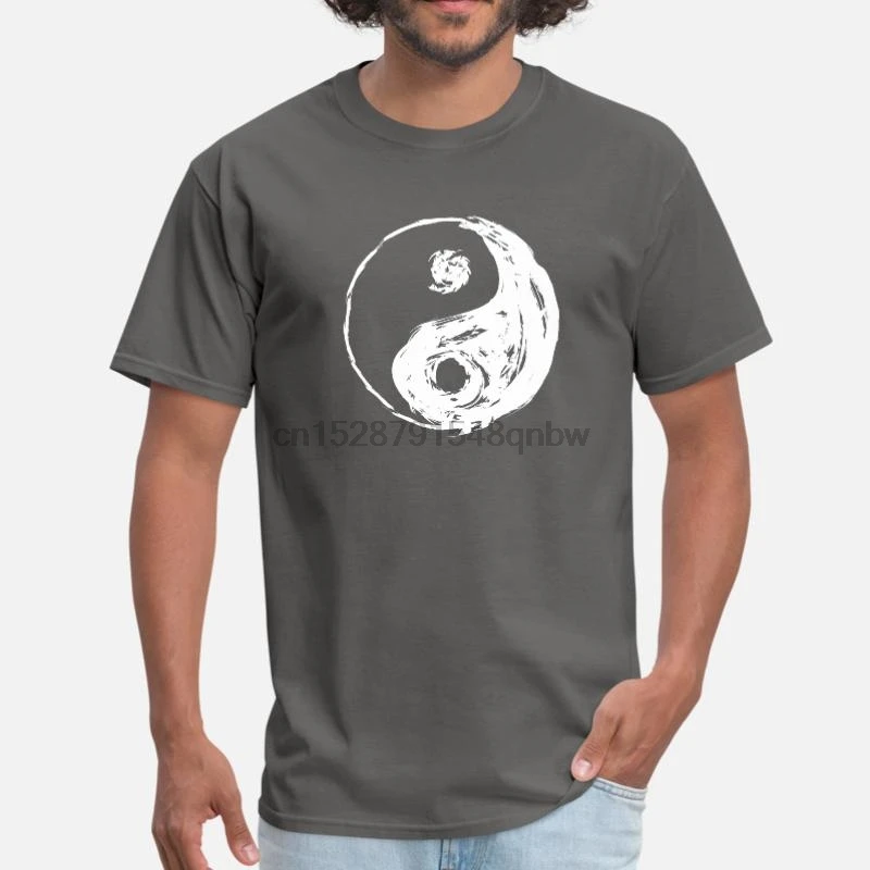 Новый стиль Yin And Yang потертая крутая футболка женская с круглым вырезом забавная