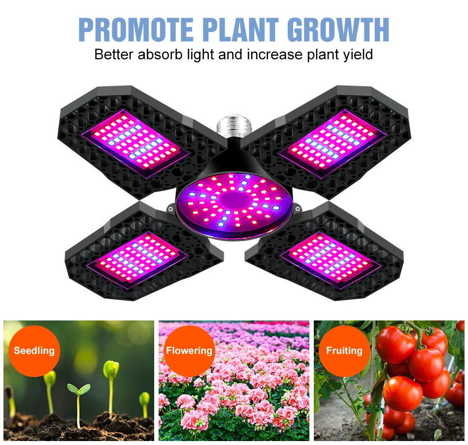 LED Grow Light E27 100W 120W 150W Phyto Lamp Full Spectrum Grow Complete Phytolamp For Plants Seedlings Flowers Indoor Box