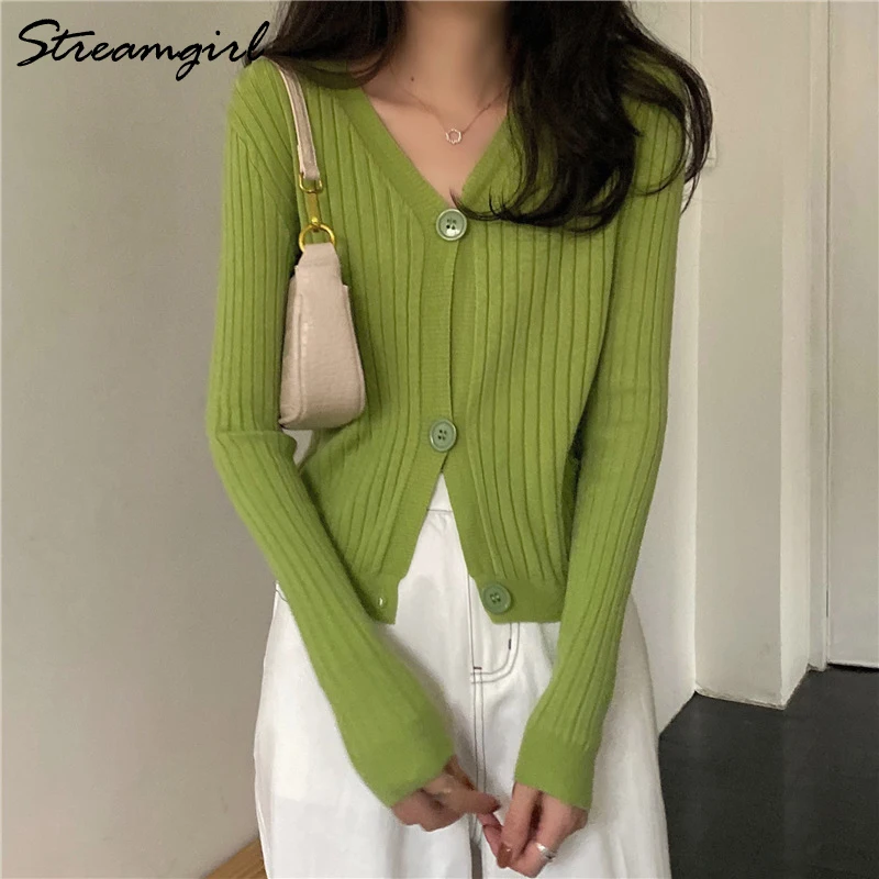 

Streamgirl Autumn Cardigan For Women 2021 Knitted Tops Women's Sweaters Autumn Short Cardigan Women Winter Cardigans Mujer