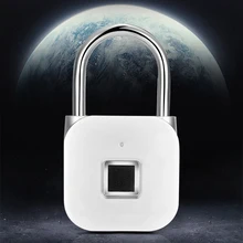 Modern Simple smart fingerprint padlock USB charging, household waterproof rust-proof hardware lock Simple electronic door lock