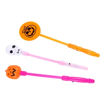 

5Pcs Halloween Pumpkin Skull Handhold Chic Light Stick Wand Stick for Concert Ornament Decor Bar