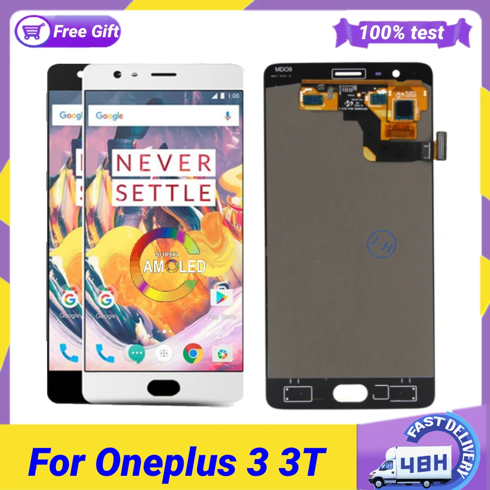OLED New Original AMOLED 5.5'' Display Replacement For Oneplus 3 3T LCD Touch Screen OnePlus A3000 Panel | Мобильные