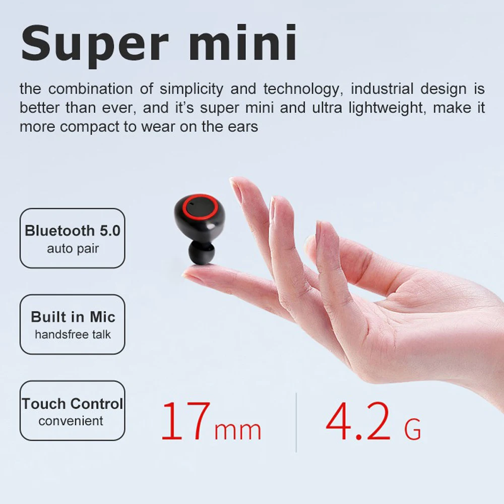 Dt-2 Bluetooth гарнитура, наушники, бинауральные стерео наушники-вкладыши, беспроводная гарнитура BTV5.0, бинауральные звонки, музыка, наушники, Спортивная гарнитура