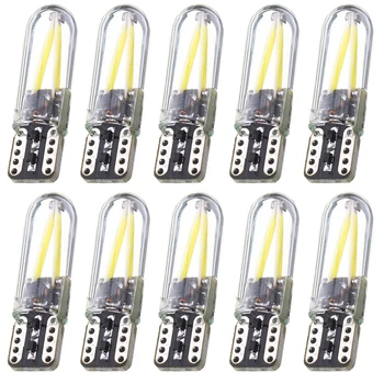 

200PCs CANBUS NO ERROR Car Reading Dome Lamp T10 194 W5W COB LED Filament Light Glass Shell Clearance Auto Parking Bulbs DC 12V