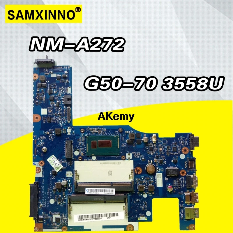 

G50-70 laptop Motherboard for Lenovo G50-70 G50-70M Z50-70 motherboard ACLU1/ACLU2 NM-A272 3558U CPU Test motherboard