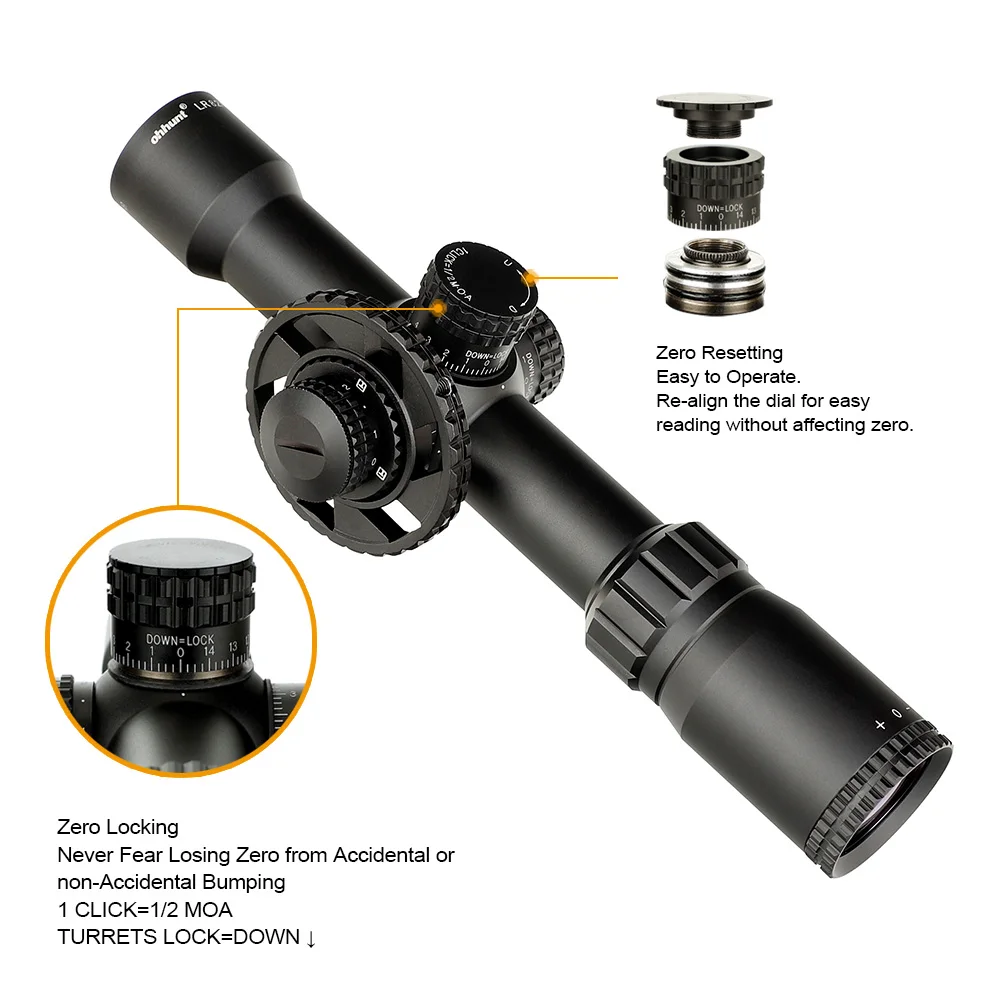 Ohhunt LR 8,2X32 SFIR тактический прицел стекло травленая сетка Красная подсветка боковая параллакса башенки замок сброс охотничий прицел