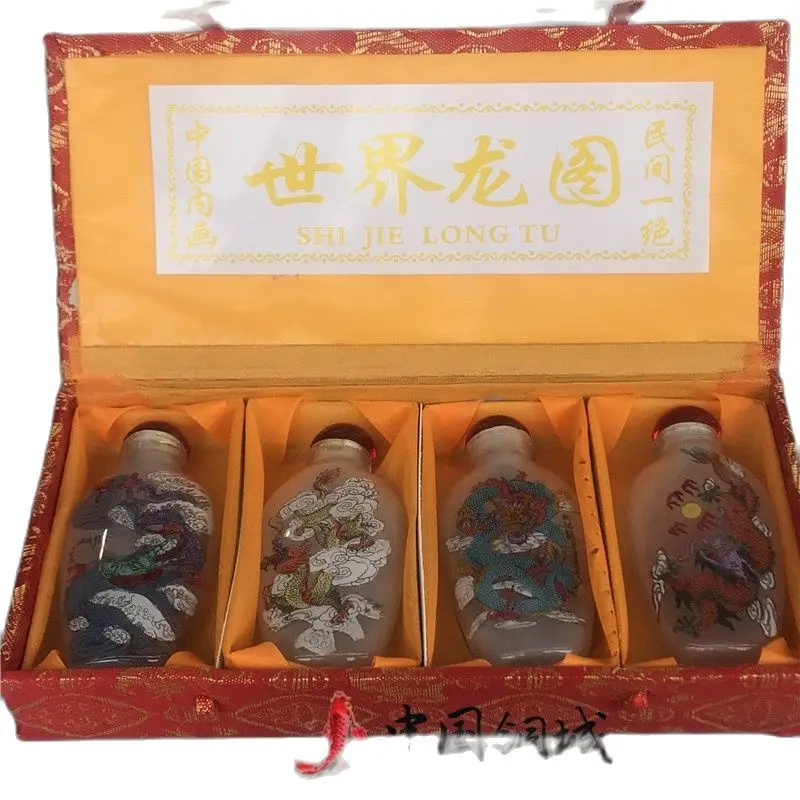 

A set of Chinese glass Snuff Bottle paintings (Longtu snuff bottle)