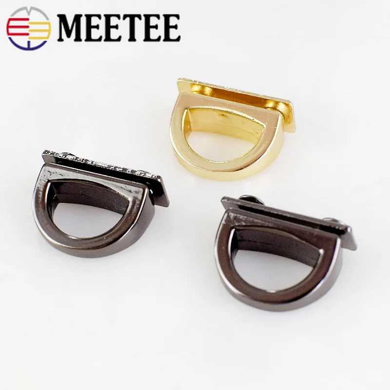 Meetee 5/10 шт. 14 мм металлическое кольцо в виде буквы D сумка сторона пряжки с зажимом винт с цепочкой сумочка на ремне с пряжкой аппаратные средства "сделай сам" Запчасти ремешок Застежка аксессуары