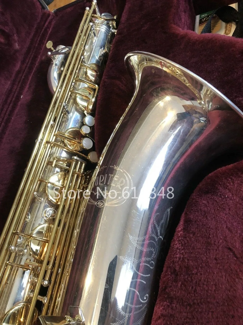 

Jupiter JBS-893 E Flat Baritone Saxophone Silver Plated Body Gold Lacquer Key Instrument Musical Brass Sax With Mouthpiece Case