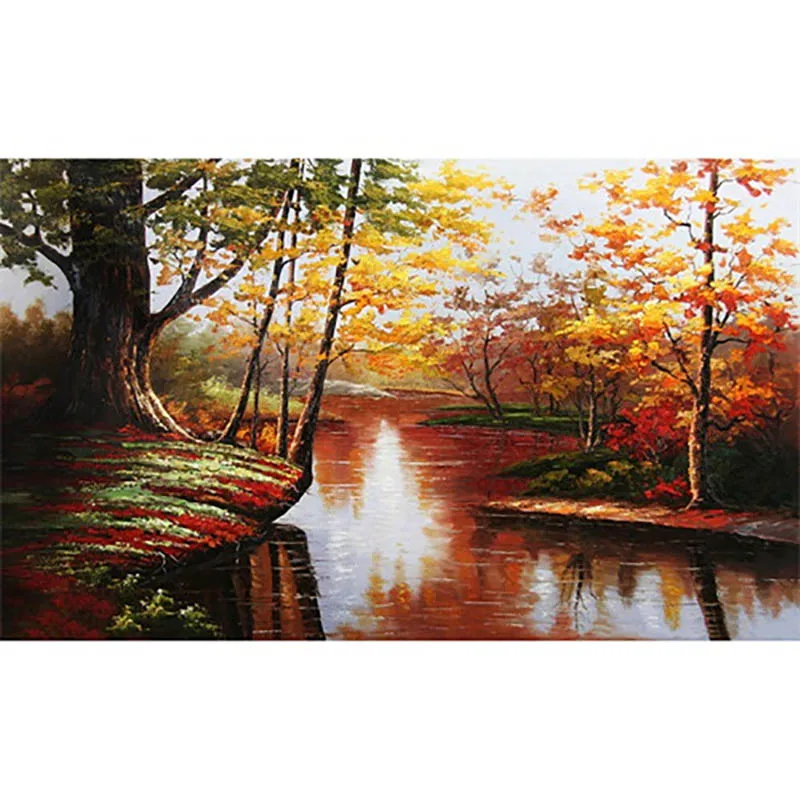 painting by number10 Пейзажная живопись по номерам Раскраска по номерам для взрослых DIY Раскраска по номерам масляные пронумерованные картины в сумерках - Цвет: painting by number10
